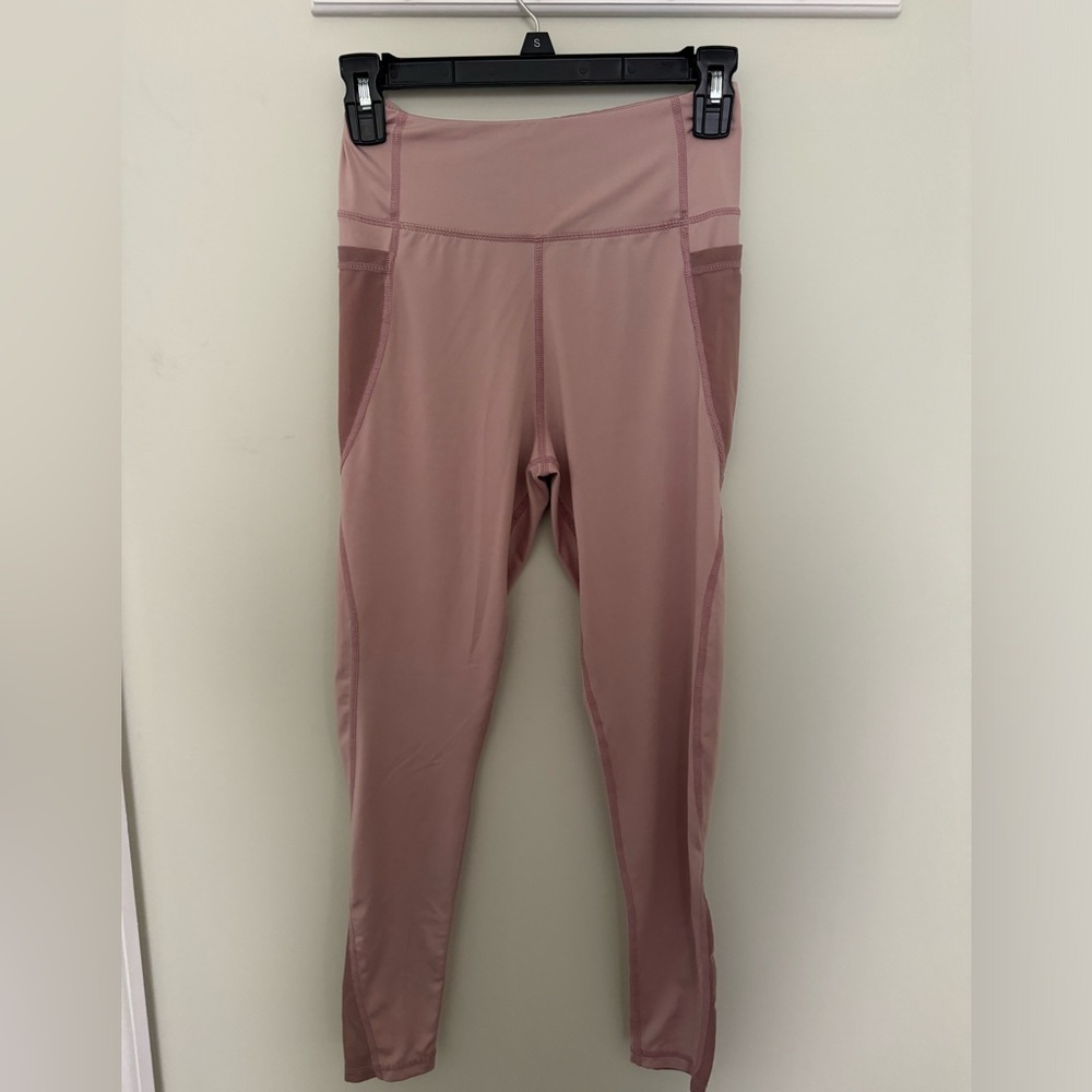 SHEIN Light Pink Polyester Leggings